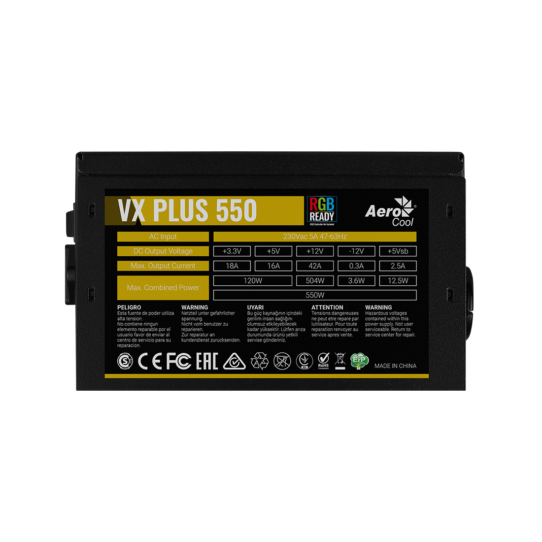 картинка Блок питания Aerocool VX PLUS 550 RGB от магазина itmag.kz