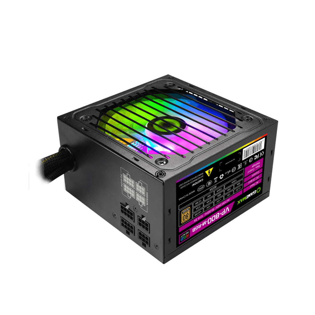 картинка Блок питания Gamemax VP 800W RGB M (Bronze) от магазина itmag.kz