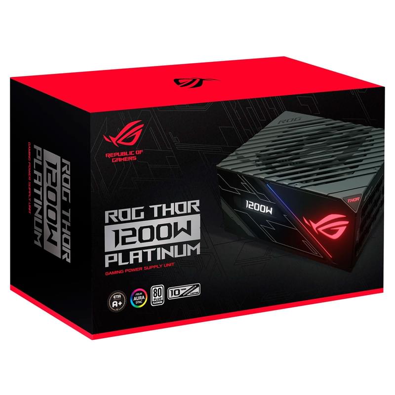 Геймерский блок питания ASUS 1200W 80Plus Platinum (ROG-THOR-1200P3-GAMING) фото