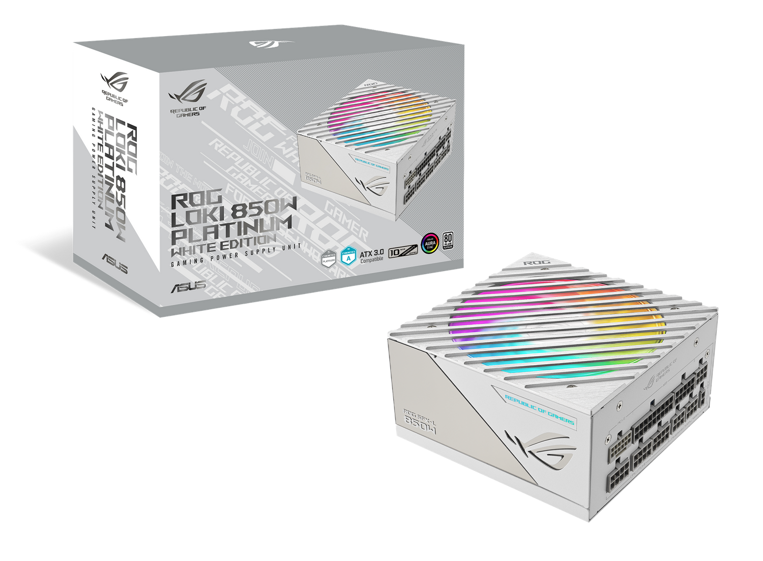 картинка Блок питания Asus ROG LOKI SFX-L 850W Platinum White Edition (90YE00N2-B0NA00) от магазина itmag.kz