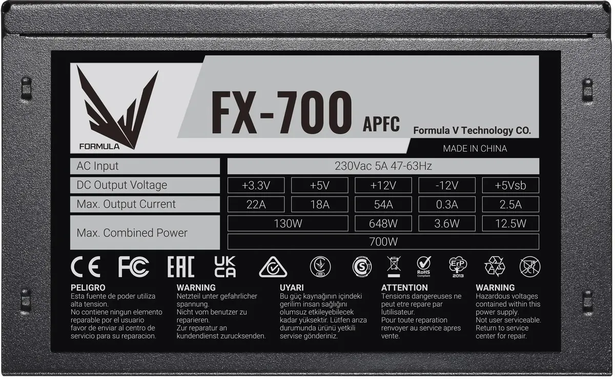Блок питания Formula V FX-700 (ZHZ60BCA132B0-01) фото