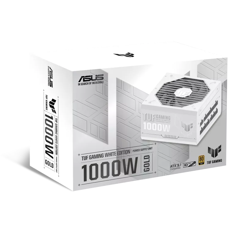  Блок питания ASUS TUF Gaming 1000W Gold White Edition (TUF-GAMING-1000G-WHITE) фото