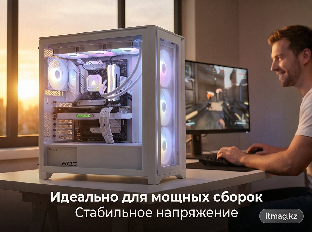Блок питания ATX Seasonic Focus GX-1000 White,80plus Gold, ATX3.0, 1000W ( SRP-FGX102-A5A32SF) фото