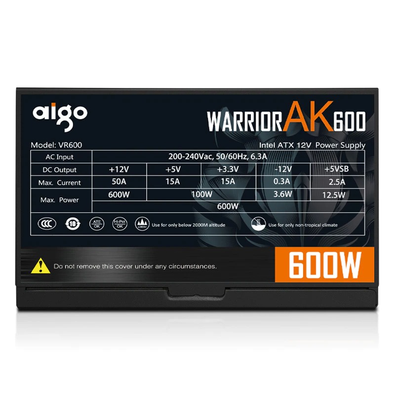 картинка Блок питания ПК 600W AIGO AK600 от магазина itmag.kz