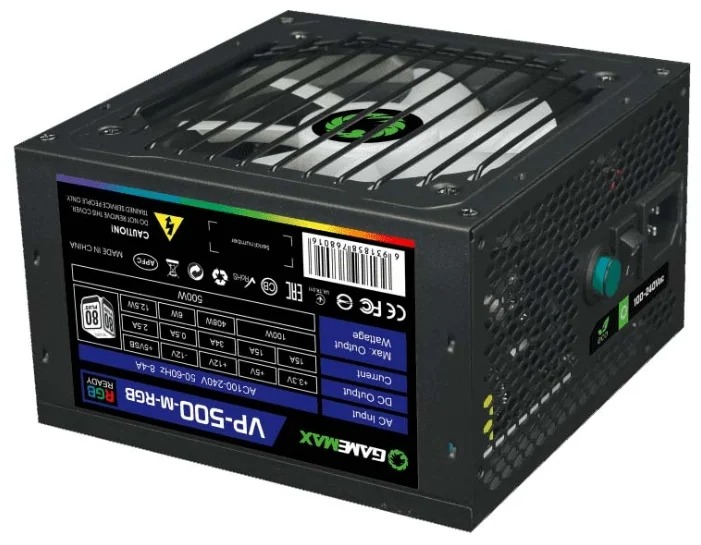 картинка Блок питания ПК  500W GameMax VP-500-RGB-M  от магазина itmag.kz