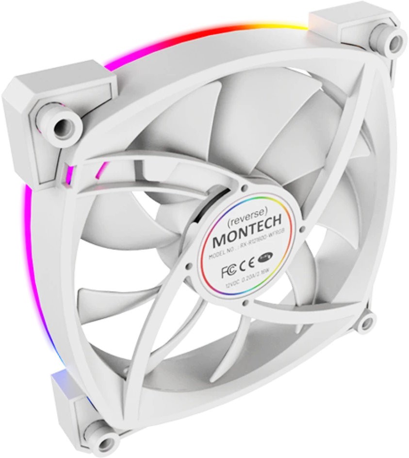 Вентилятор для корпуса Montech RX120 PWM, Белый (RX120 PWM (W)) фото