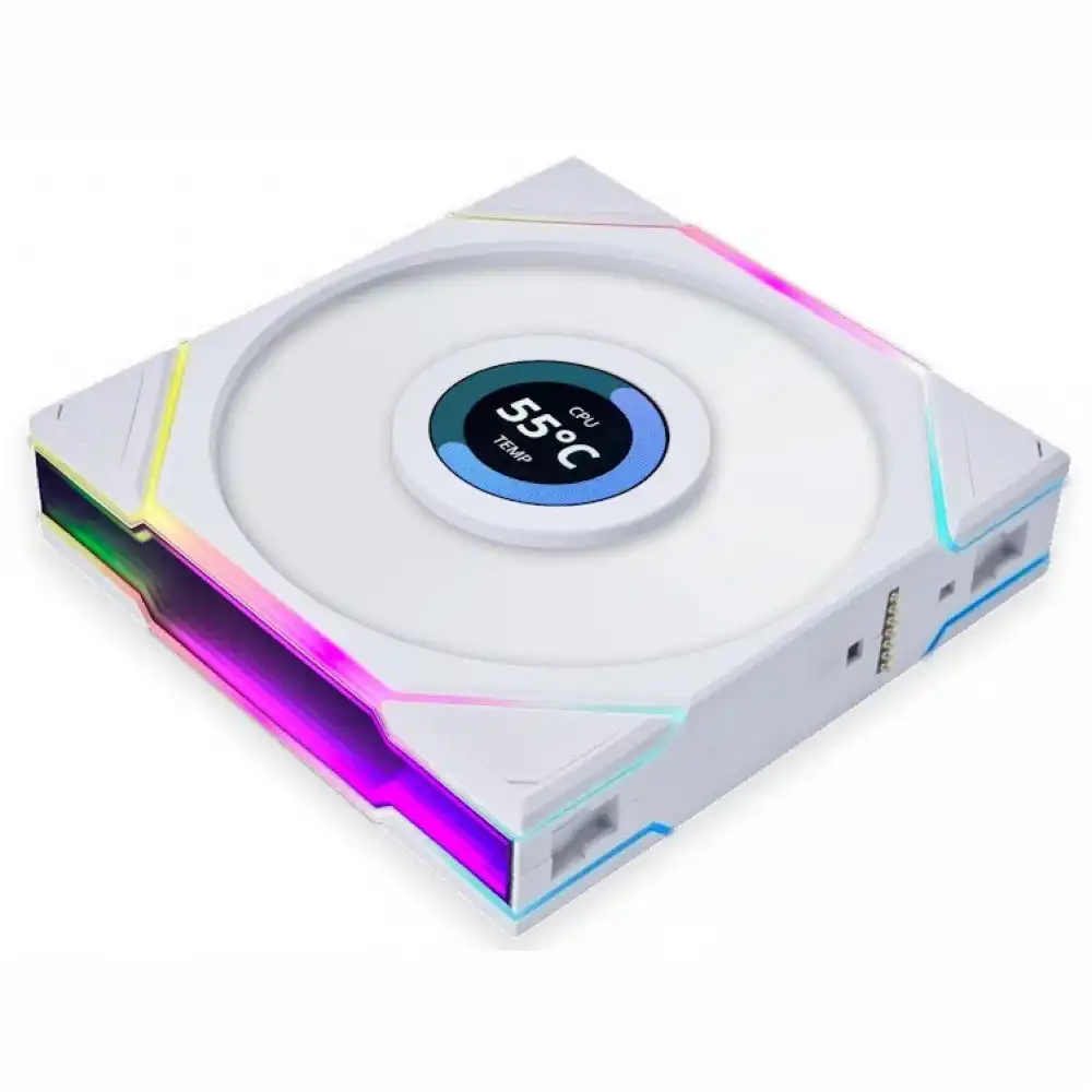 Вентилятор для корпуса Lian Li Uni Fan TL Wireless LCD 120 ARGB Reverse Blade, White (12RTLLCD1W1W) фото