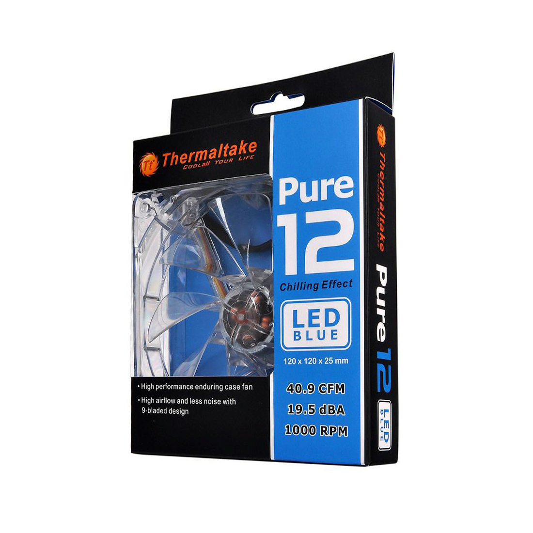 картинка Кулер для компьютерного корпуса Thermaltake Pure 12 S LED Blue от магазина itmag.kz