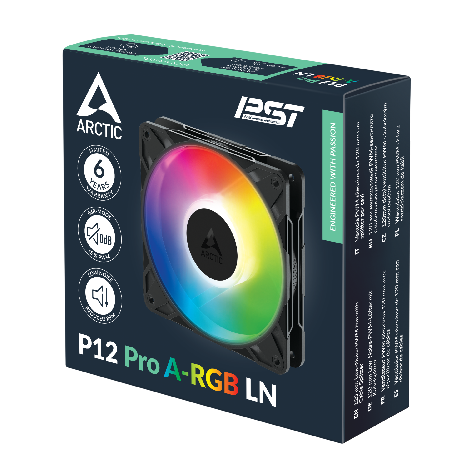 Кулер для корпуса ARCTIC P12 Pro LN ARGB 3 Pack, Black (ACFAN00347A) фото