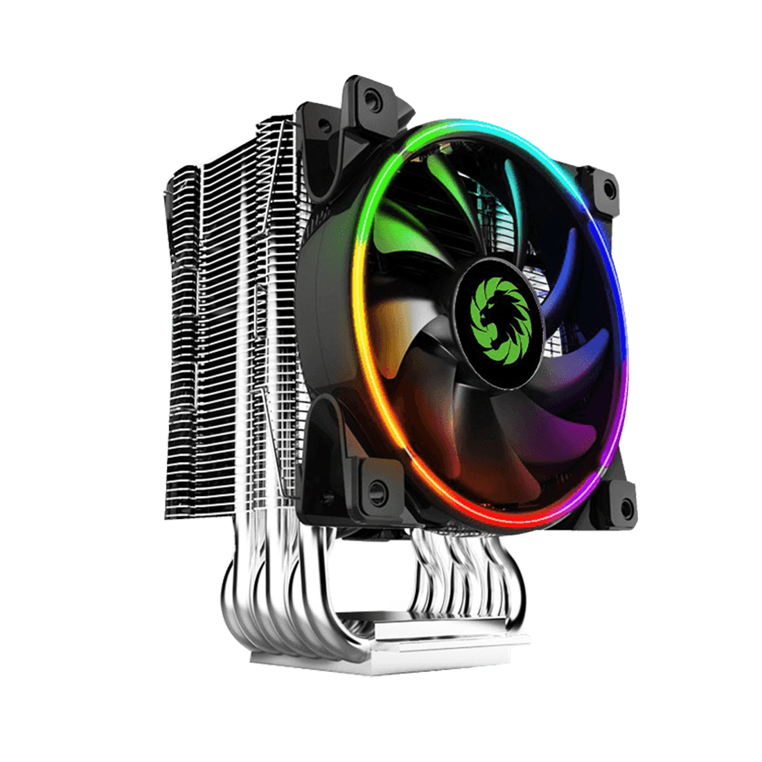 Кулер GameMax Gamma 500 Rainbow, S775/115X/AM3/AM4, 187W, 12cm, 4pin, Al+Cu, 1000-1800rpm, 51.18CFM (GAMMA 500 RAINBOW) фото