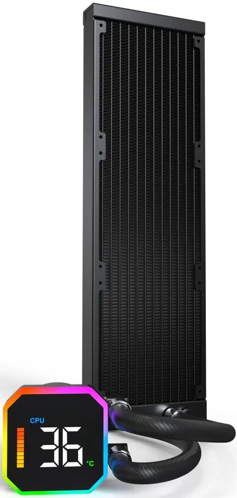 Водяное охлаждение для CPU Montech HyperFlow Digital 360, Black (HyperFlow Digital 360 (B)) фото