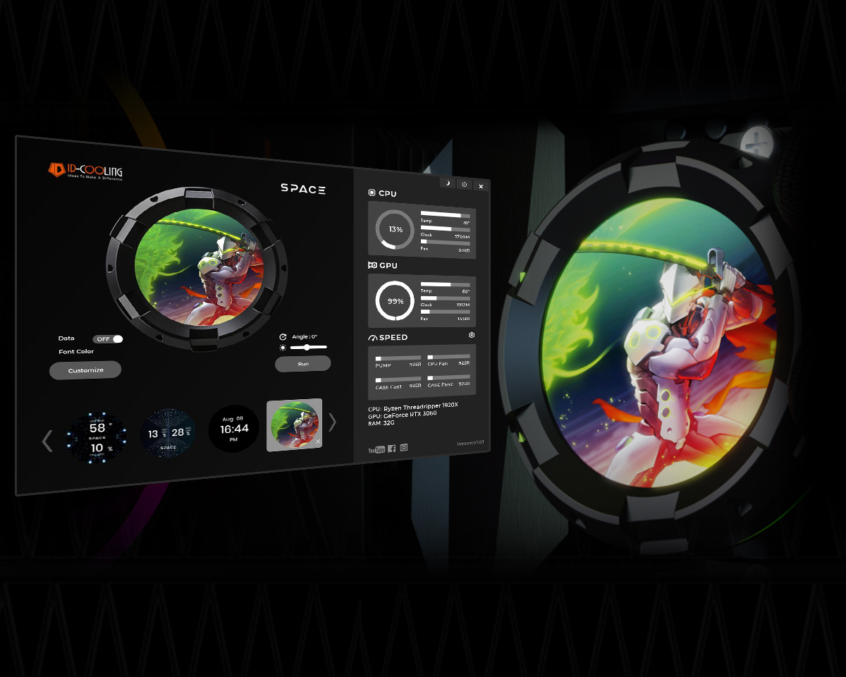 Жидкостная система охлаждения ID-Cooling SL240 XE LCD (IDC SL240 XE) фото