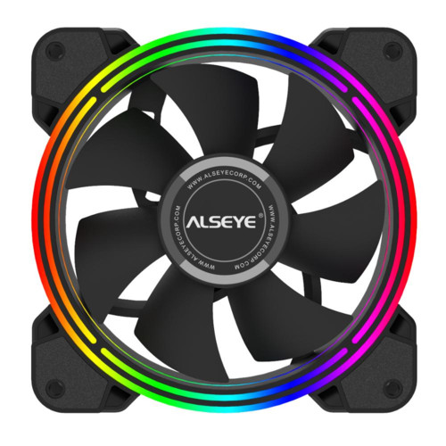 картинка Вентилятор для корпуса ALSEYE HALO 4.0 12cm FAN 120mm, 800~2000RPM, 18.3-45.2CFM, RGB от магазина itmag.kz