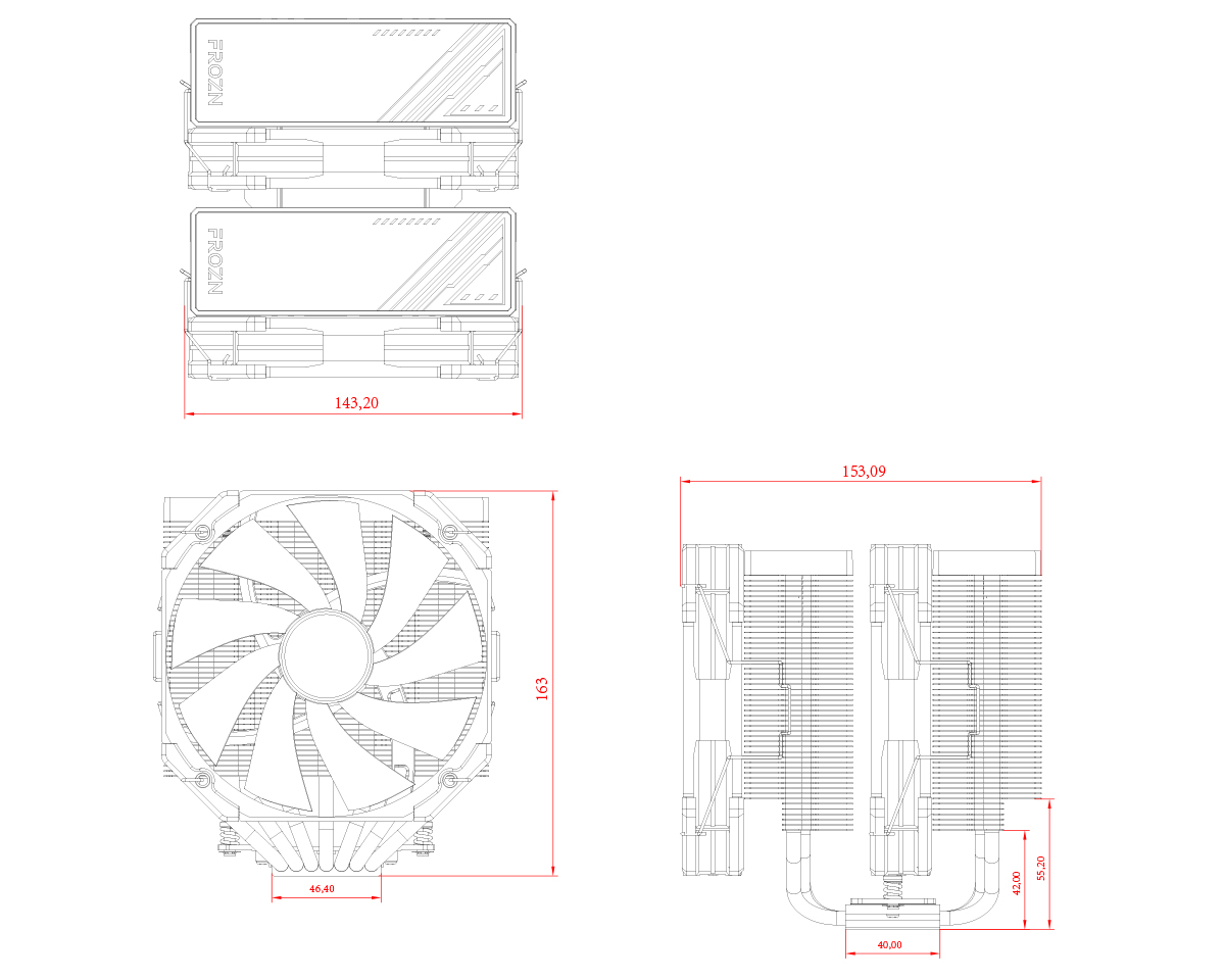 Кулер ID-Cooling Frozn A720 Black (ID-CPU-FROZN A720 BLACK) фото