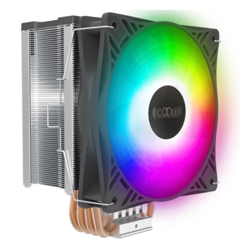 картинка Кулер для процессора PCcooler GI-X4S цвет подсветки RGB(fix), 4-пин, 115X/775/AM4-FM2, 26.5дБ, 1000-1800 об/мин, Al+тепл.трубки, 145W от магазина itmag.kz