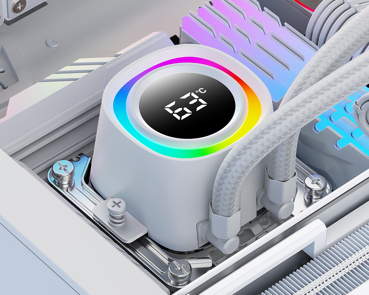 Водяное охлаждение для процессора ID-COOLING FX240 TD WHITE (FX240 TD WHITE) фото