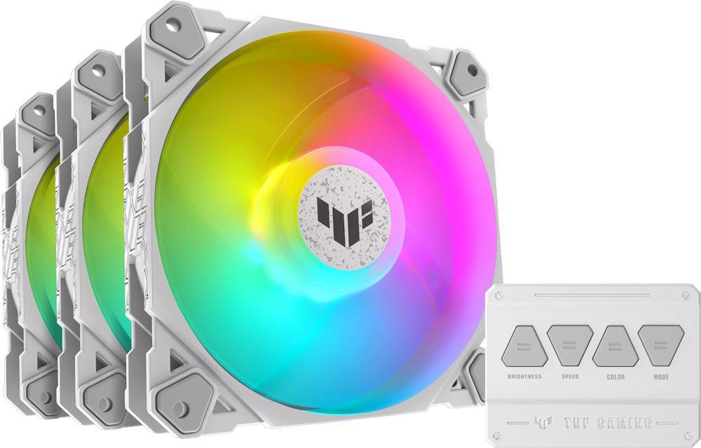 Комплект вентиляторов ASUS TUF GAMING TF120 ARGB WHITE 3IN1 (TUF GAMING TF120 ARGB WHITE 3IN1) фото