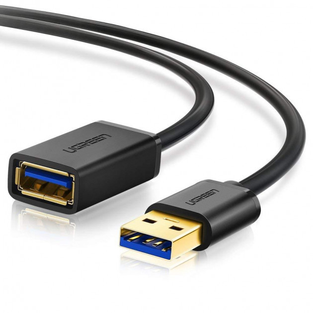 картинка Кабель UGREEN US129 USB 3.0 Extension Male Cable 3m (Black), 30127 от магазина itmag.kz