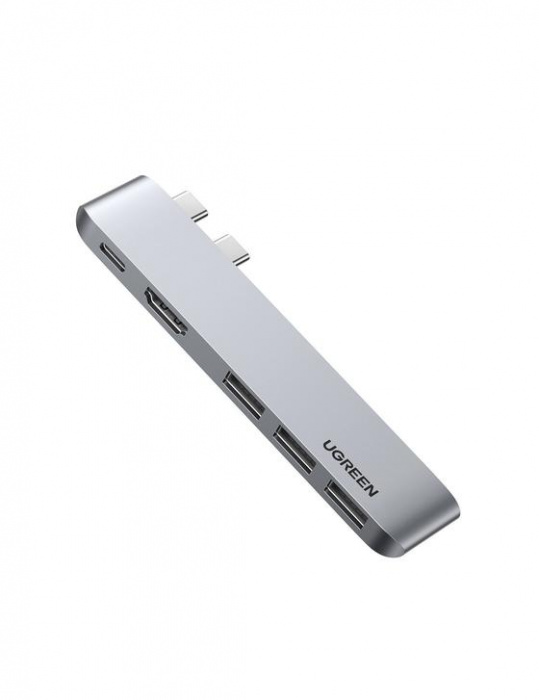 картинка Адаптер UGREEN CM251 USB-C Multifunction Adapter (Space Gray) от магазина itmag.kz