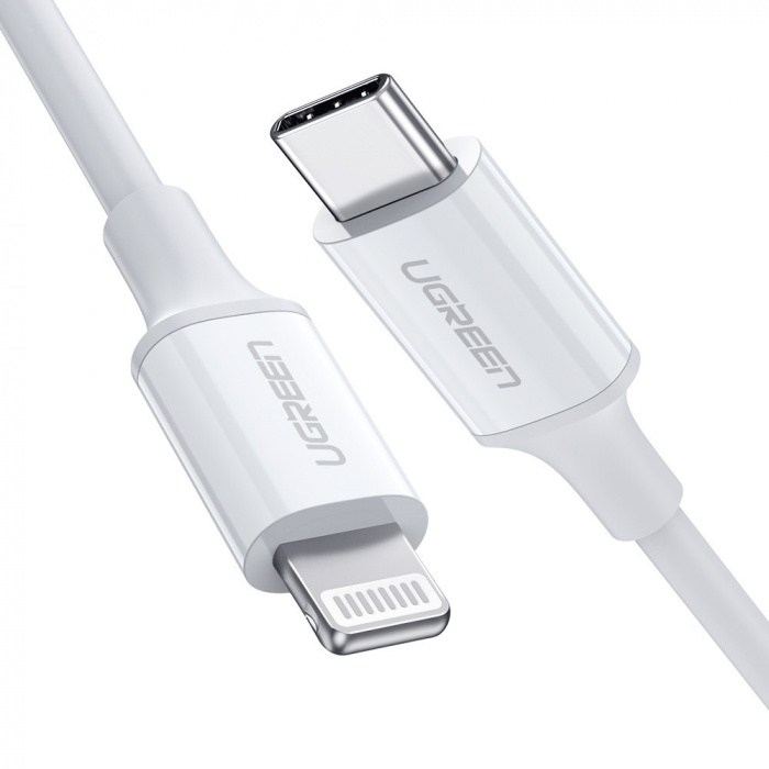 картинка Кабель Ugreen US171 Lightning To Type-C 2.0 Male Cable White 1.5M, 60748 от магазина itmag.kz