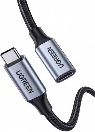 картинка Кабель UGREEN US372 USB-C Male to USB-C  Cable 1m (Dark gray) 30205 от магазина itmag.kz