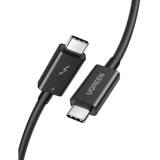 картинка Кабель UGREEN US501 USB-C to USB-C Thunderbolt 4 Cable 0.8m (Black), 30389 от магазина itmag.kz