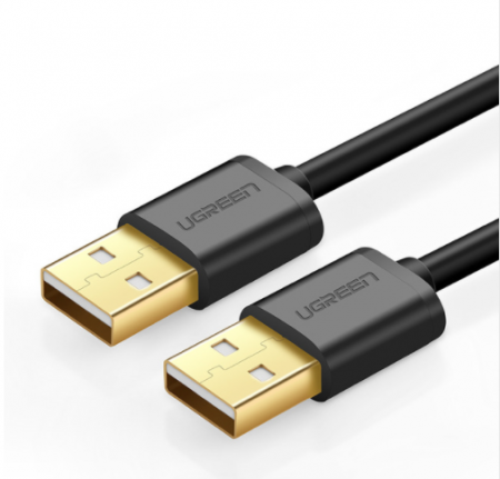 картинка Кабель UGREEN US102 USB 2.0 A Male to A Male Cable 1.5m (Black) 10310 от магазина itmag.kz