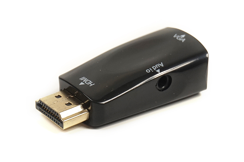 картинка Переходник PowerPlant HDMI - VGA+Audio с аудио кабелем 0.5м от магазина itmag.kz