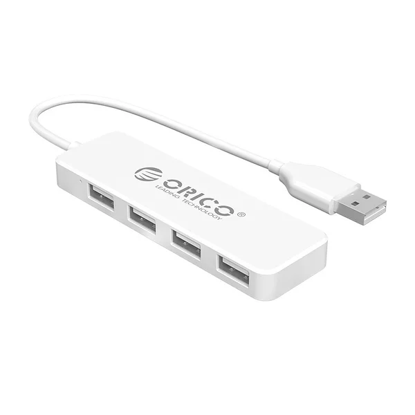 картинка USB Хаб ORICO  FL01-WH-BP <USB2.0х4, 30cm, 480Mbps, White> от магазина itmag.kz