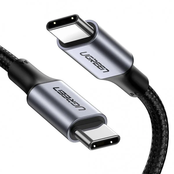 Кабель USB C - USB C, 480Mbps, 5A, QC4.0/PD3.0, 100W, 1m, US316 (70427) фото