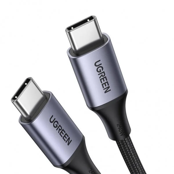 Кабель USB C - USB C, 480Mbps, 5A, QC4.0/PD3.0, 100W, 1m, US316 (70427) фото