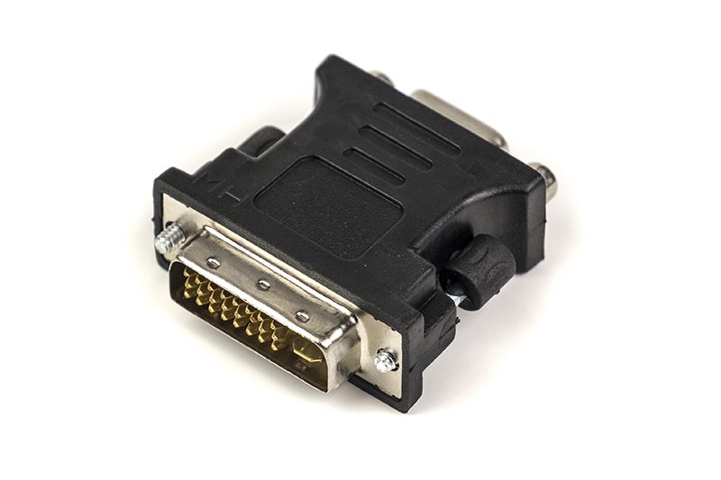 картинка Переходник PowerPlant VGA - DVI-I, черный от магазина itmag.kz