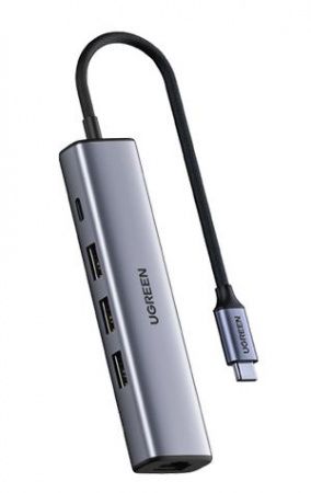 картинка Aдаптер UGREEN CM475 UGREEN USB-C Multifunction Gigabit Ethernet Adapter with PD, 20932 от магазина itmag.kz