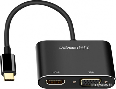 картинка Конвертер Ugreen CM162 USB-C To HDMI+VGA Converter With PD. 50505 от магазина itmag.kz