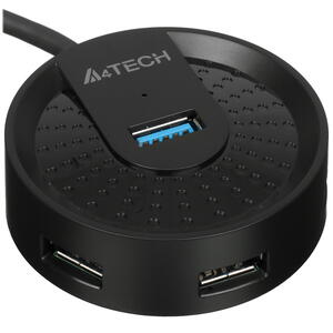 Хаб USB 4-port USB 3.0 A4Tech HUB-30C Black (HUB-30C BLACK) фото