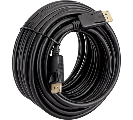 Кабель DisplayPort Cablexpert CC-DP2-10M, 20M/20M, v1.2, экран, 10м, черный, пакет (CC-DP2-10M) фото