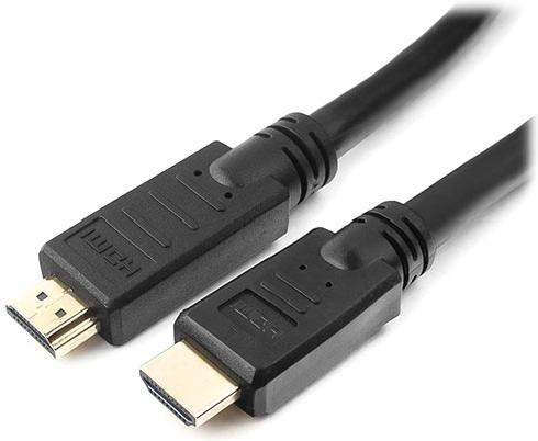 Кабель HDMI Cablexpert CC-HDMI4-30M, 30м, v1.4, 19M/19M, черный, позол.разъемы, экран, однонаправлен (CC-HDMI4-30M) фото