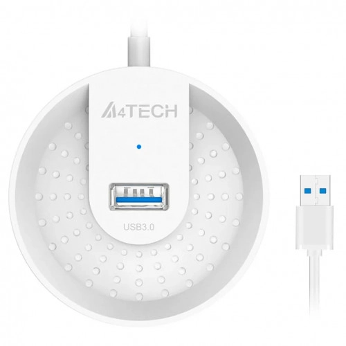 Хаб USB 4-port USB 3.0 A4Tech HUB-30, 4xUSB 3.0, microUSB, White (HUB-30 WHITE) фото