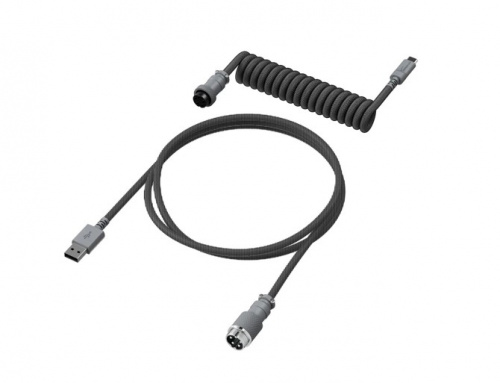 Кабель для механической клавиатуры HyperX USB-C Coiled 6J679AA черно-серый (6J679AA) фото