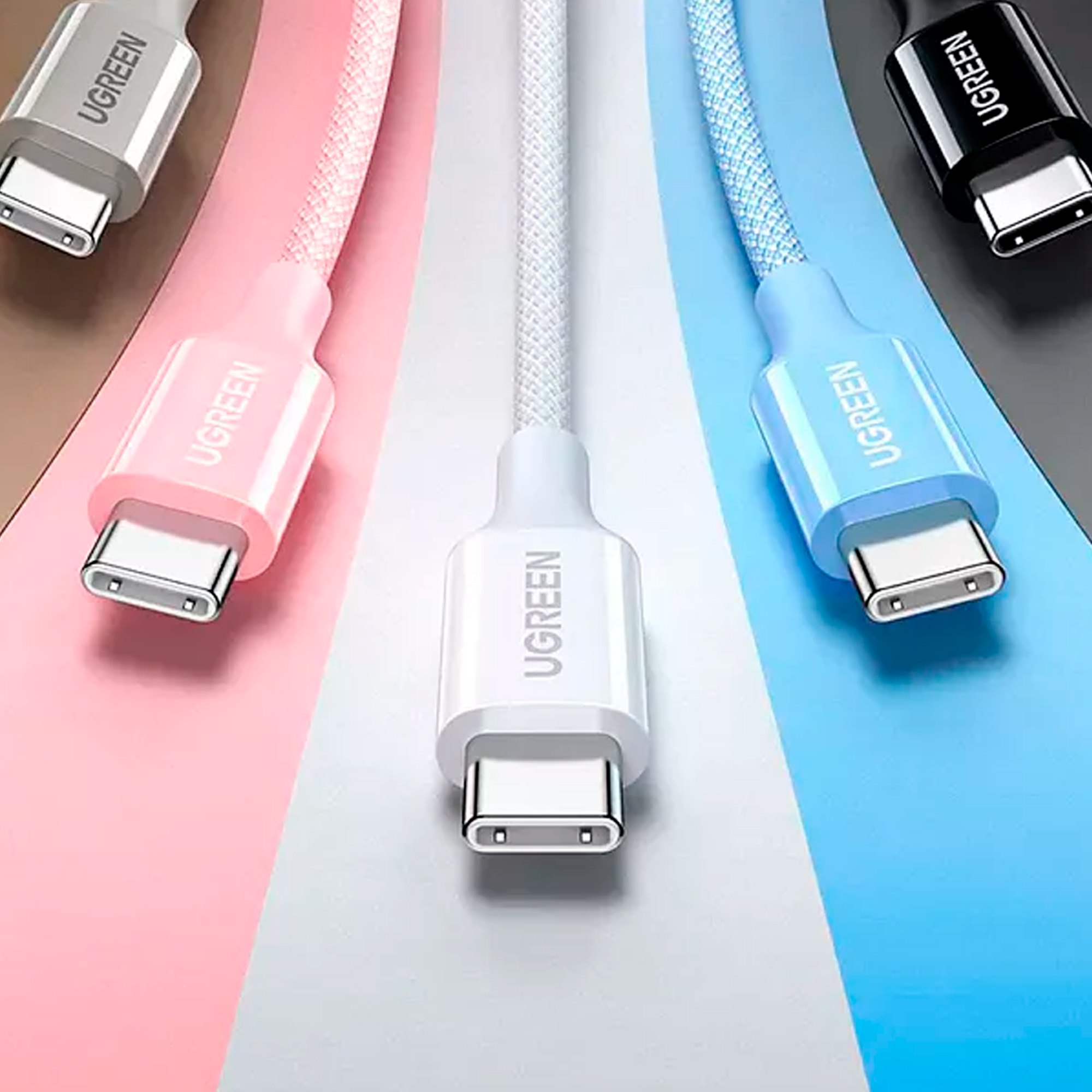 Кабель Ugreen L502, USB-C/USB-C PD 100W, 2M - синий (65254) фото