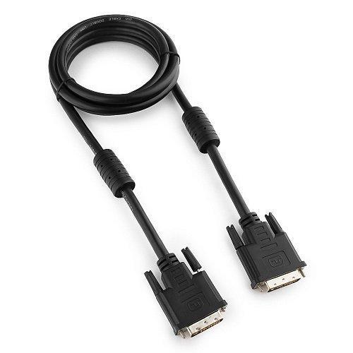 картинка Кабель DVI-D single link Cablexpert CC-DVI-BK-6, 19M/19M, 1.8м, черный, экран, феррит.кольца, пакет от магазина itmag.kz