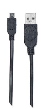 картинка Кабель Manhattan USB 2.0, A (M) - Micro-B (M), черный, 0,5 м 325677 от магазина itmag.kz