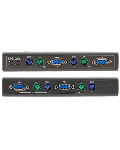 картинка D-Link DKVM-4K/B2A 4-порт переключатель KVM с портами PS/2 и VGA от магазина itmag.kz