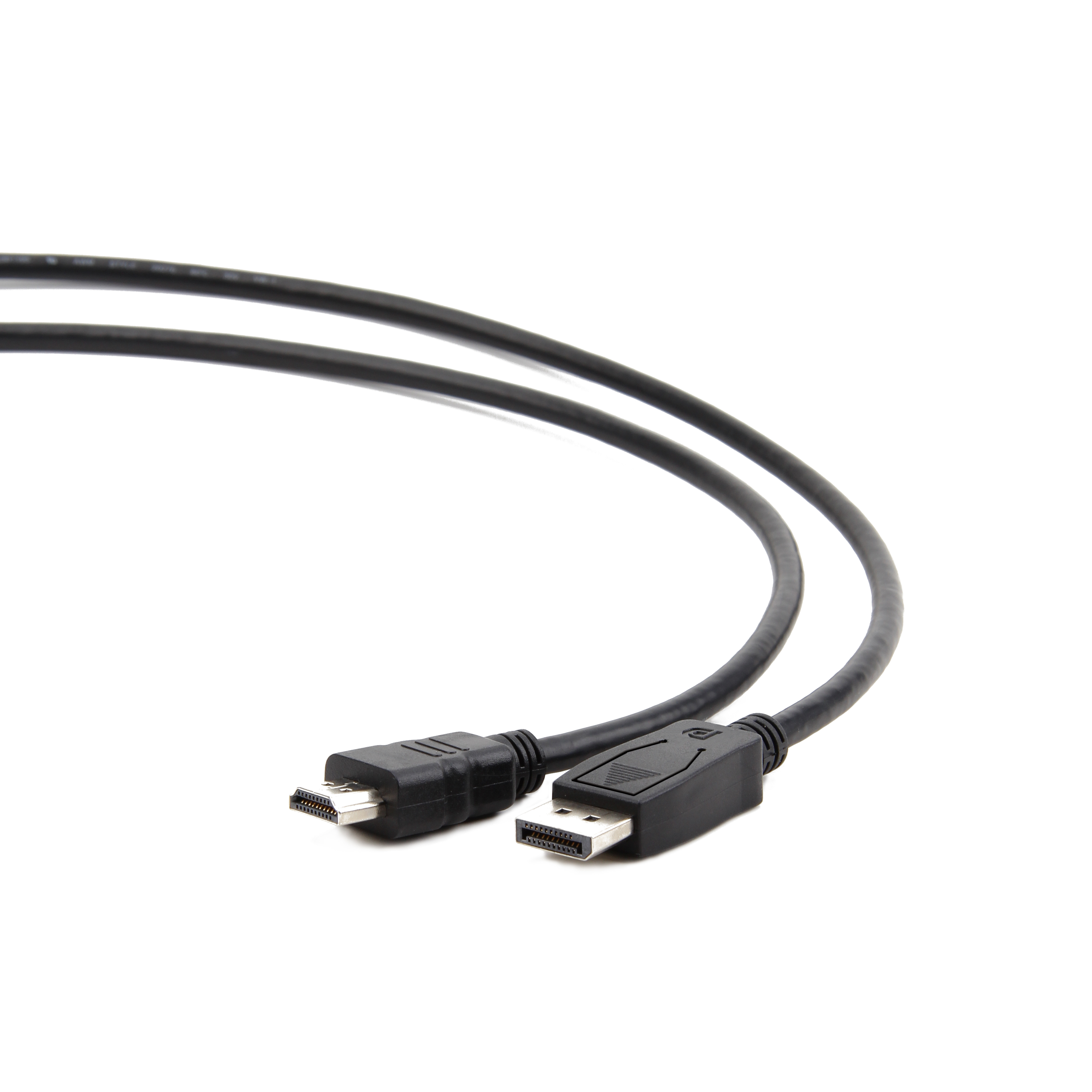 картинка Кабель DisplayPort->HDMI Cablexpert CC-DP-HDMI-6, 1,8м, 20M/19M, черный, экран, пакет от магазина itmag.kz