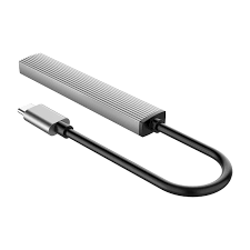 картинка USB Хаб ORICO AH-12F-GY-BP <Type C to USB3.0*1，USB2.0*2，TF, 88*15*7.5mm> от магазина itmag.kz
