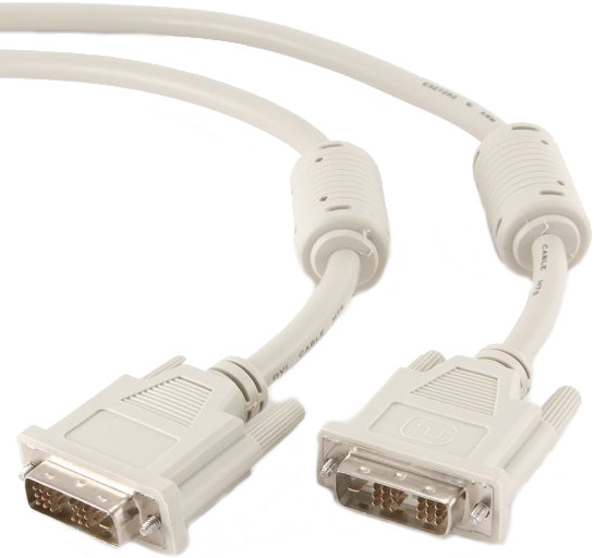 картинка Кабель DVI-D single link Cablexpert CC-DVI-6C, 19M/19M, 1.8м, серый, экран, феррит.кольца, пакет от магазина itmag.kz