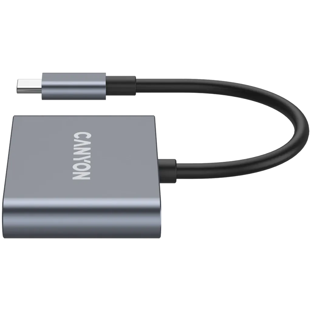 USB-хаб Canyon DS-3 3in1 USB-C Dark Grey (CNS-TDS3) фото