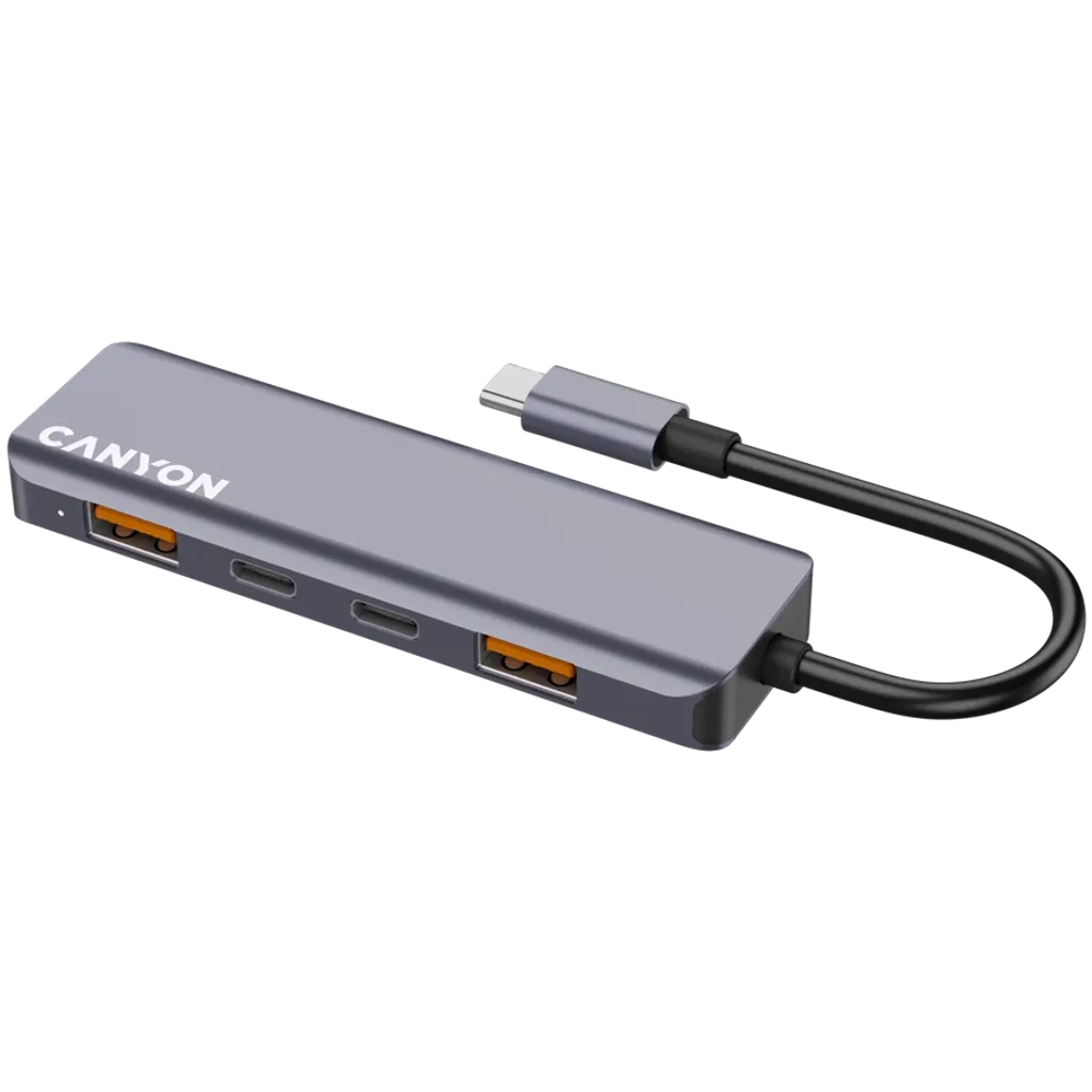 USB-хаб Canyon DS-18 5in1 USB-C Grey (CNS-TDS18) фото