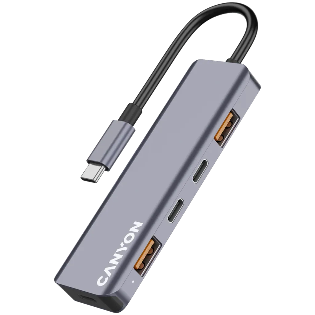 USB-хаб Canyon DS-18 5in1 USB-C Grey (CNS-TDS18) фото