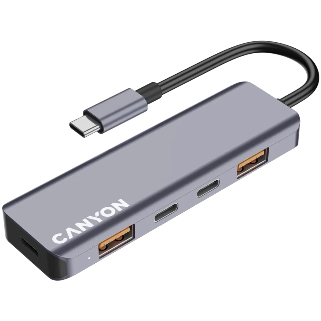 USB-хаб Canyon DS-18 5in1 USB-C Grey (CNS-TDS18) фото